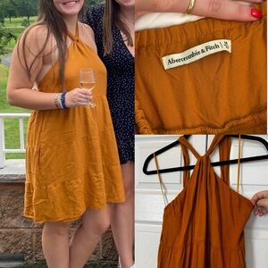 Abercrombie & Fitch Mustard Mini Dress